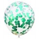 Globo cristal c/ confeti verde