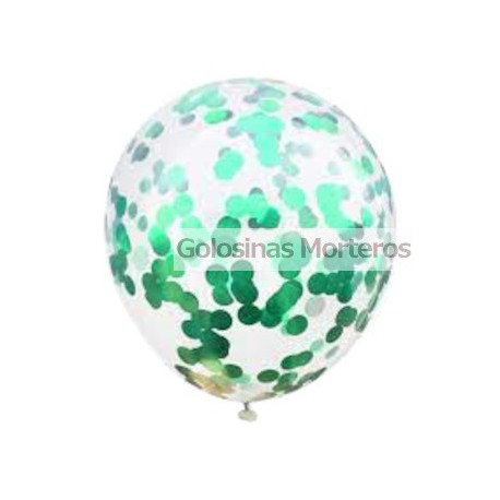 Globo cristal c/ confeti verde