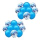 Set globos 20 piezas azul francia
