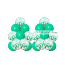 Set globos 20 piezas verde
