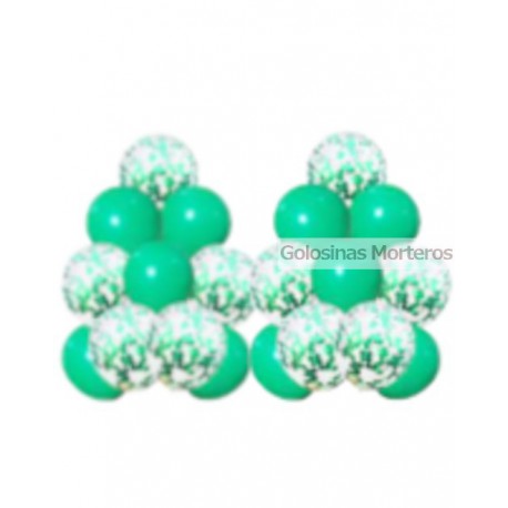 Set globos 20 piezas verde