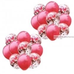 Set globos 20 piezas rojo