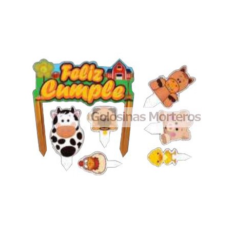 Escenario para torta Animales de la Granja