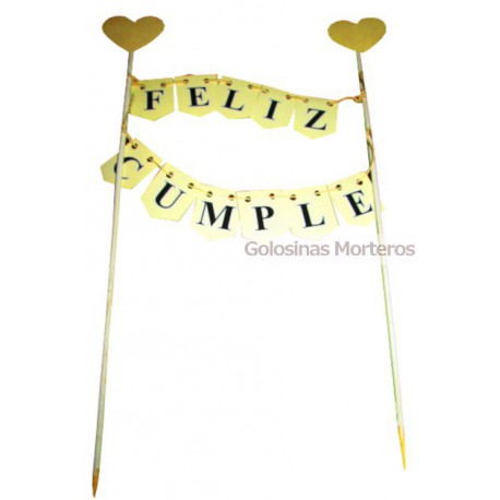 Cartel "Feliz Cumple" cremita