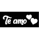 Vinilo p/ globo "Te Amo" blanco