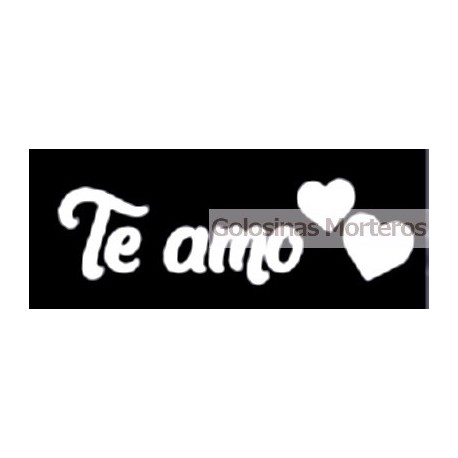 Vinilo p/ globo "Te Amo" blanco