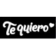 Vinilo p/ globo "Te Quiero" blanco
