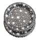 Platos polip negro estrellas blancas x6u