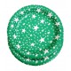 Platos polip verde estrellas blancas x6u