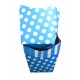 Pochoclera lunares celeste/blanco x10u