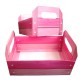 Caja Simil Madera chica rosa