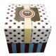 Caja Cupcake lun/rayas chocolate p/1