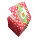 Caja Cupcake rojo lun blanco p/1