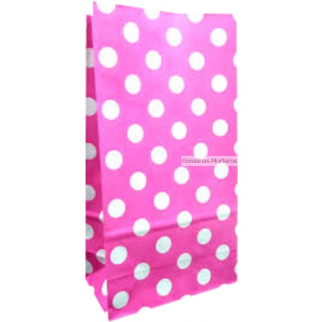 Bolsas Cotill fucsia lun blancos x10u