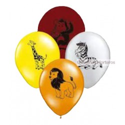 Globos impreso "Animales de la Selva" x10u