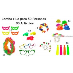 Combo fluo para 50 personas 80 artículos