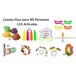 Combo fluo para 80 personas 110 artículos