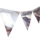 Banderin Triangular Metaliz plateado