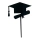 Topper torta gorro de Egresado negro