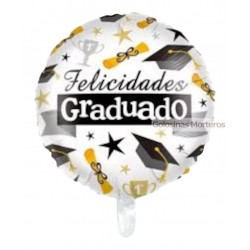 Globo Metaliz "Graduación" circular45cm