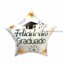 Globo Metaliz estrella "Graduación" 45cm