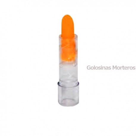 Maquillaje labial fluo naranja