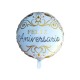 Globo Metaliz "Aniversario" circular 45cm