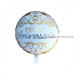 Globo Metaliz "Aniversario" circular 45cm