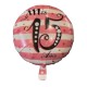 Globo Metaliz "15 Años" rayas circular 45cm
