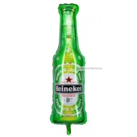 Globo Metaliz botella cerveza Heineken 35cm