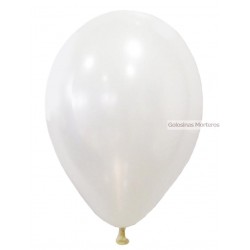 Globos Perlado Rainbow 12pulg blanco x10u