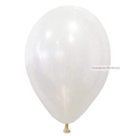 Globos Perlado Rainbow 12pulg blanco x10u