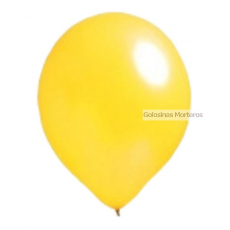 Globos Perlado Rainbow 12pulg amarillo x10u