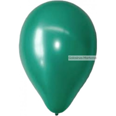 Globos Perlado Rainbow 12pulg verde x10u