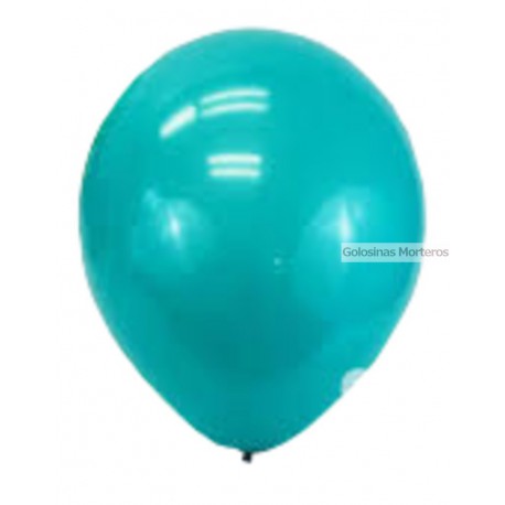 Globos Perlado Rainbow 12pulg turquesa x10u