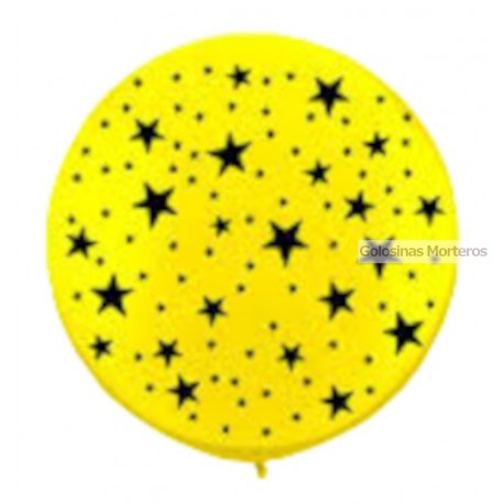 Piñata 24 pulg amarillo con estrellas