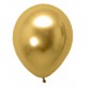 Globos cromados 12 pulg dorado x10u