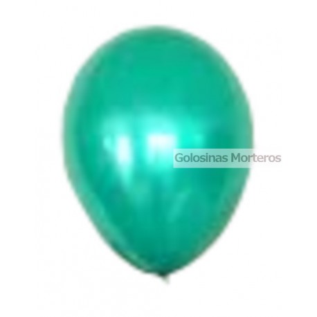 Globos cromados 12 pulg verde esmeralda x10u