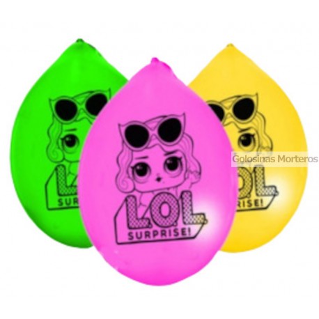 Globos impreso "LOL" x10u