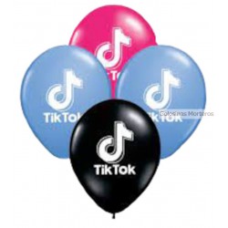 Globos impreso "Tik Tok" x10u