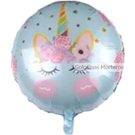 Globo Metaliz Unicornio Dreams circular 45cm