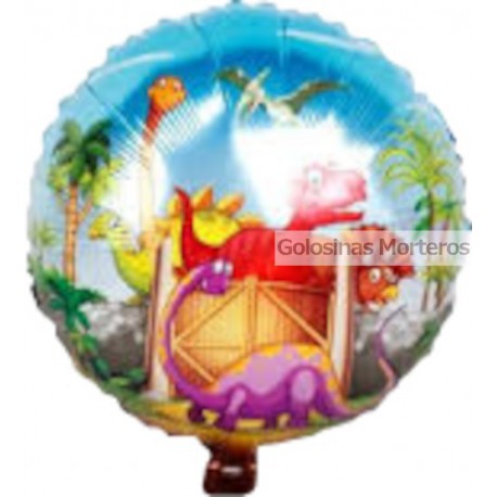 Globo Metaliz Dino circular 45cm