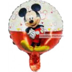 Globo Metaliz Mickey rojo circular 45cm