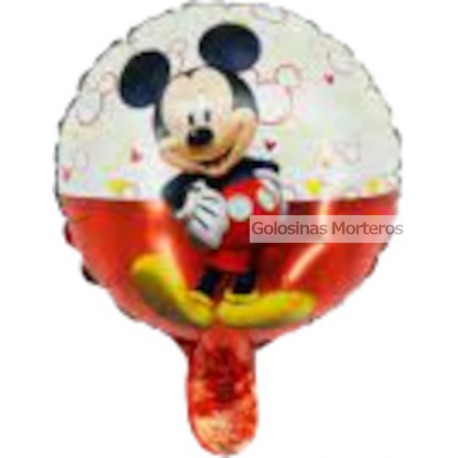 Globo Metaliz Mickey rojo circular 45cm