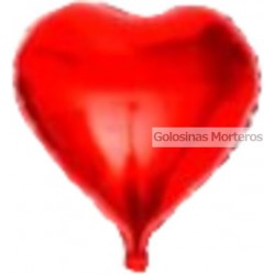 Globo Metaliz Corazón liso rojo 23cm