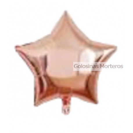 Globo Metaliz Estrella lisa rosa gold 23cm