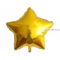 Globo Metaliz Estrella lisa dorada 23cm