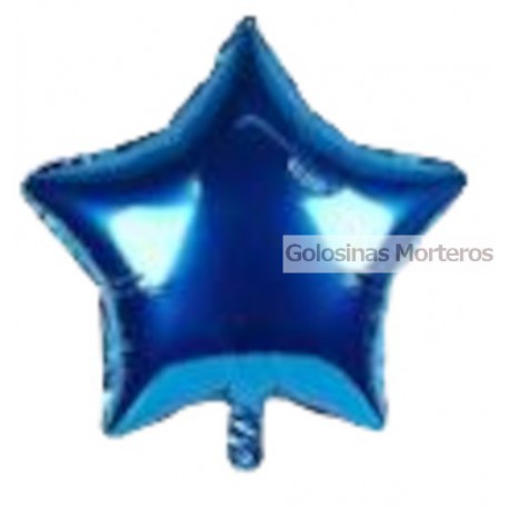 Globo Metaliz Estrella lisa azul 23cm