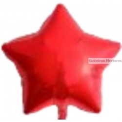 Globo Metaliz Estrella lisa roja 45cm