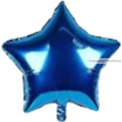 Globo Metaliz Estrella lisa azul 45cm